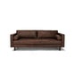 Craftsman Faux Leather Square Tufted Sofa for Living Room 65H