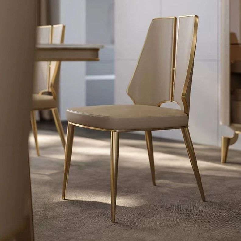 Glam Style Side Chair Metal Open Back Dining Room Chair for Indoor Clearhalo 'Dining Chairs' 'Dining Tables & Seating' 'dining_chair' 'furn' 'furn_dining_chair' 'Furniture' 'Kitchen & Dining Furniture' 1200x1200_39fb50a0-ec00-49d4-82a6-4238de9f11c6