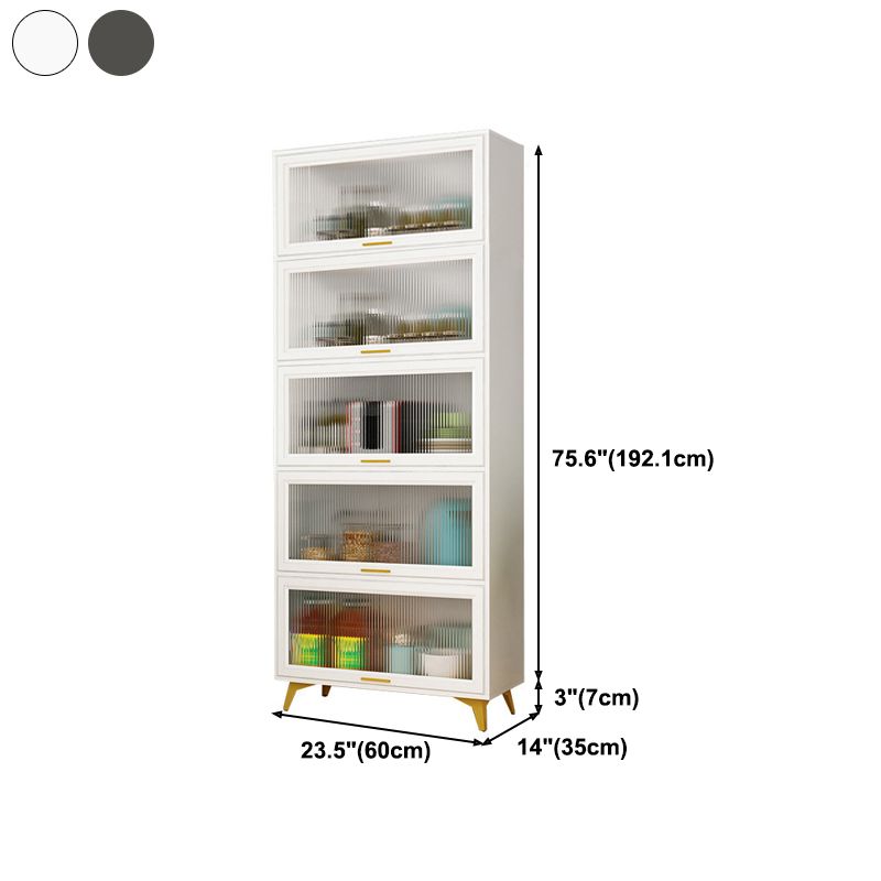 Sideboard in legno ingegnerizzato in stile glam Sideboard in vetro in vetro per soggiorno