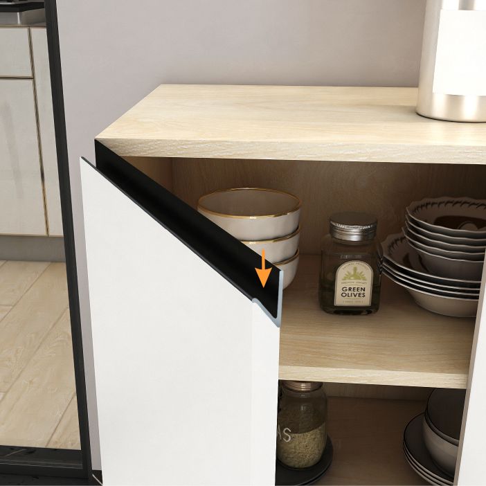 Sideboard in legno ingegnerizzato a 3 cassetto glam per soggiorno per soggiorno