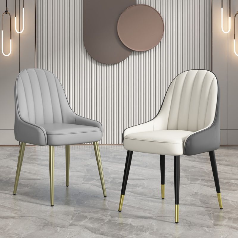 Indoor Scandinavian Arm Chair Parsons Back Metal Upholstered Dining Room Chair Clearhalo ' kitchen&dining_furn' 'Dining Chairs' 'Dining Tables & Seating' 'dining_chair' 'furn' 'furn_dining_chair' 'Furniture' 'furniture_dining_chair' 'Kitchen & Dining Furniture' 'kitchen' 1200x1200_39fc445f-3ea2-4c5e-a2d3-7e68c0344cb2