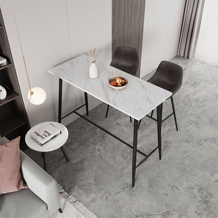 Contemporary Bar Counter Table Rectangle Sintered Stone Table for Kitchen Clearhalo 'Bar Furniture' 'Bar Tables' 'bar_tables' 'Furniture' 'furniture_bar_tables' 'Kitchen & Dining Furniture' 1200x1200_39fc71be-10c9-45ca-b1ed-b201bb8f31bf