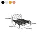 Glam Metallic Standard Bed,  Open-Frame Headboard Bed Frame with  Footboard