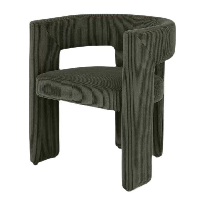 Moderne stijl armstoel houten open achterkant dineren accentstoel voor thuis