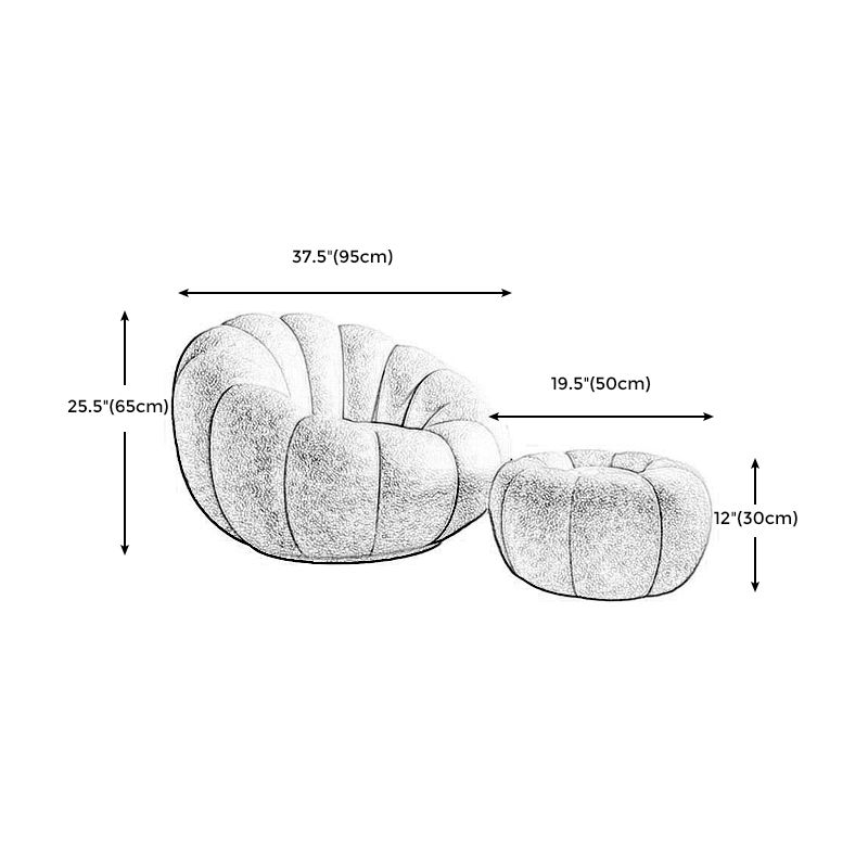 Faux Leather/Faux Fur Chair 37.4" L x 37.4" W x 25.6" H Convertible Chair Clearhalo 'Accent Chairs' 'accent_chairs' 'Chairs & Seating' 'furn' 'furn_accent_chairs' 'Furniture' 'furniture_accent_chairs' 'Living Room Furniture' 1200x1200_39fe0f8e-5f56-4077-a1a8-fb54b2efd9f7