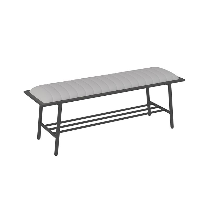 17.71" Wide Upholstered Bench with Storage Entryway Seating Bench with Metal Legs Clearhalo 'Benches' 'Chairs & Seating' 'furn' 'furn_benches' 'Furniture' 'Living Room Furniture' 1200x1200_39fe2903-0443-4543-86a9-3de81b7f0fb1