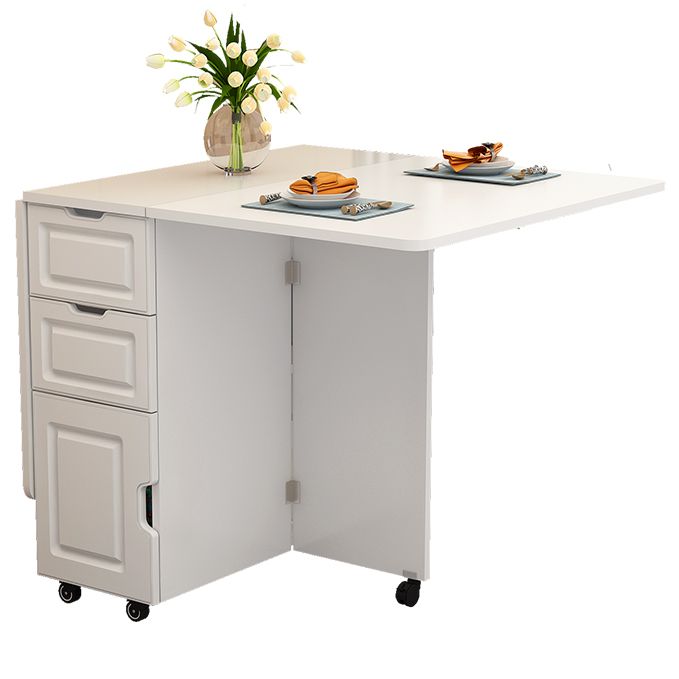 Solid Wood Mid-Century Rectangle Table Wooden Top Table with Drop Leaf Clearhalo ' dining_table' 'Dining Tables & Seating' 'Dining Tables' 'furn' 'furn_dining_table' 'Furniture' 'furniture_dining_table' 'Kitchen & Dining Furniture' 'kitchen&dining_furn' 'kitchen' 'kitchen_dining_table' 1200x1200_3a00d1c3-af19-4f01-8b5f-c34d3e486464