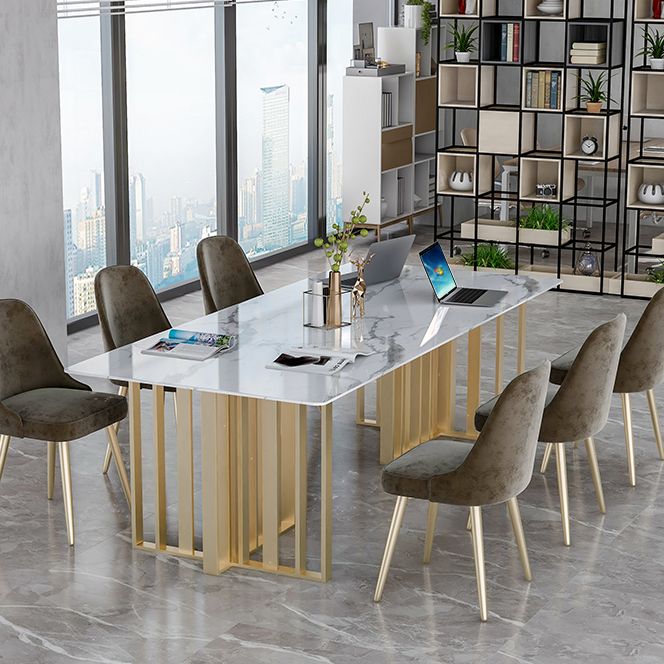 Rectangle Luxury Dining Table White Tone Fixed Table with Sintered Stone Clearhalo ' dining_table' 'Dining Tables & Seating' 'Dining Tables' 'furn' 'furn_dining_table' 'Furniture' 'furniture_dining_table' 'Kitchen & Dining Furniture' 'kitchen&dining_furn' 'kitchen' 'kitchen_dining_table' 1200x1200_3a018dd7-1f88-4669-965c-056f1a9950ea