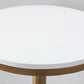 Industrial Gold Bar Table 21.6"W Round Top White Wood Bistro Table for Breakroom Clearhalo 'Bar Furniture' 'Bar Tables' 'bar_tables' 'furn' 'furn_bar_tables' 'Furniture' 'furniture_bar_tables' 'Kitchen & Dining Furniture' 'kitchen&dining_furn' 'kitchen' 1200x1200_3a022a24-08d2-45c2-b6b8-21973450b60c