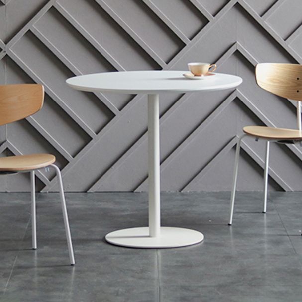 Modern Artificial Wood Table Round Dining Table with Metal Pedestal Base for Restaurant Clearhalo ' dining_table' 'Dining Tables & Seating' 'Dining Tables' 'furn' 'furn_dining_table' 'Furniture' 'furniture_dining_table' 'Kitchen & Dining Furniture' 'kitchen&dining_furn' 'kitchen' 'kitchen_dining_table' 1200x1200_3a0570a6-628c-4216-9faf-e450297bc0ed