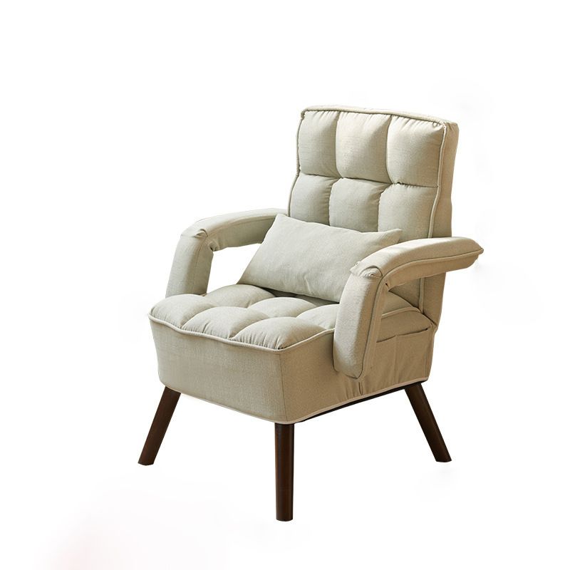 27" silla de escritorio contemporánea ancha sin silla de oficina de madera de las ruedas