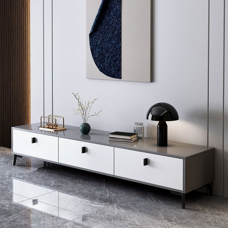 3 / 4 Doors Modern TV Stand Wood Closed Storage TV Media Stand , 12" D X 16" H Clearhalo 'furn' 'furn_tv_stands_entertainment_centers' 'Furniture' 'Living Room Furniture' 'TV Stands & Entertainment Centers' 'TV Stands & Media Storage Furniture' 'tv_stands_entertainment_centers' 1200x1200_3a05fa71-17e8-4815-8fc7-e2cd822a62d8