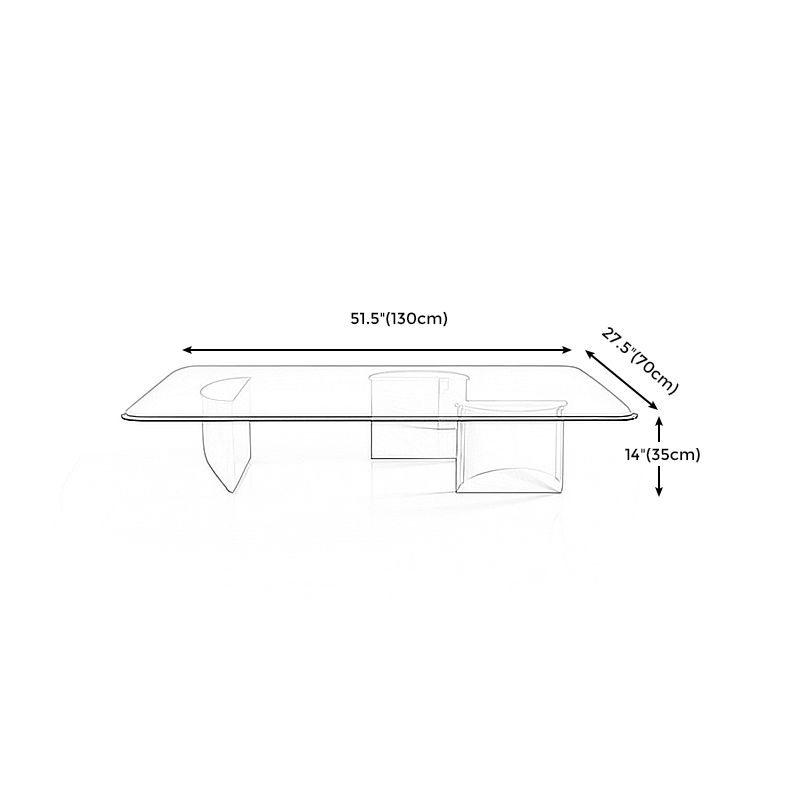 13.7" Contemporary Style 3 Legs Metal Base Square Glass Top Coffee Table Clearhalo 'Coffee & Accent Tables' 'Coffee Tables' 'coffee_tables' 'furn' 'furn_coffee_tables' 'Furniture' 'Living Room Furniture' 1200x1200_3a06e8e1-d465-4209-b967-f1fad2e0f8c3