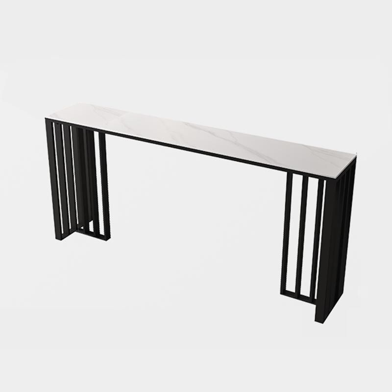 Industrial Style Stone Top Bar Table Steel Pedestal Bistro Table Clearhalo 'Bar Furniture' 'Bar Tables' 'bar_tables' 'furn' 'furn_bar_tables' 'Furniture' 'Kitchen & Dining Furniture' 1200x1200_3a071e23-4d05-45b5-817b-154bf721f8a0