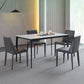 Standard Height Sintered Stone Top Dining Set with 4 Black Metallic Legs for Dining Furniture Clearhalo 'Dining Room Sets' 'Dining Tables & Seating' 'dining_room_set' 'furn' 'furn_dining_room_set' 'Furniture' 'furniture_dining_room_set' 'Kitchen & Dining Furniture' 'kitchen&dining_furn' 'kitchen' 1200x1200_3a073348-036b-4c5b-84b2-484b17ff872e