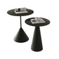 Mid-Century Modern Couchtisch mit Sockel aus Metall, runder Cocktailtisch