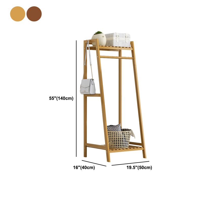 Modern Coat Rack Wooden Storage Shelf Coat Hanger Entryway Kit Clearhalo 'Entry & Mudroom Furniture' 'furn' 'furn_hall_tree_coat_racks' 'Furniture' 'Hall Trees & Coat Racks' 'hall_tree_coat_racks' 1200x1200_3a085520-2e8e-444c-8c77-d714cad92737