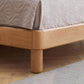 Solid Wood Standard Bed Contemporary Bed with Rectangular Headboard
