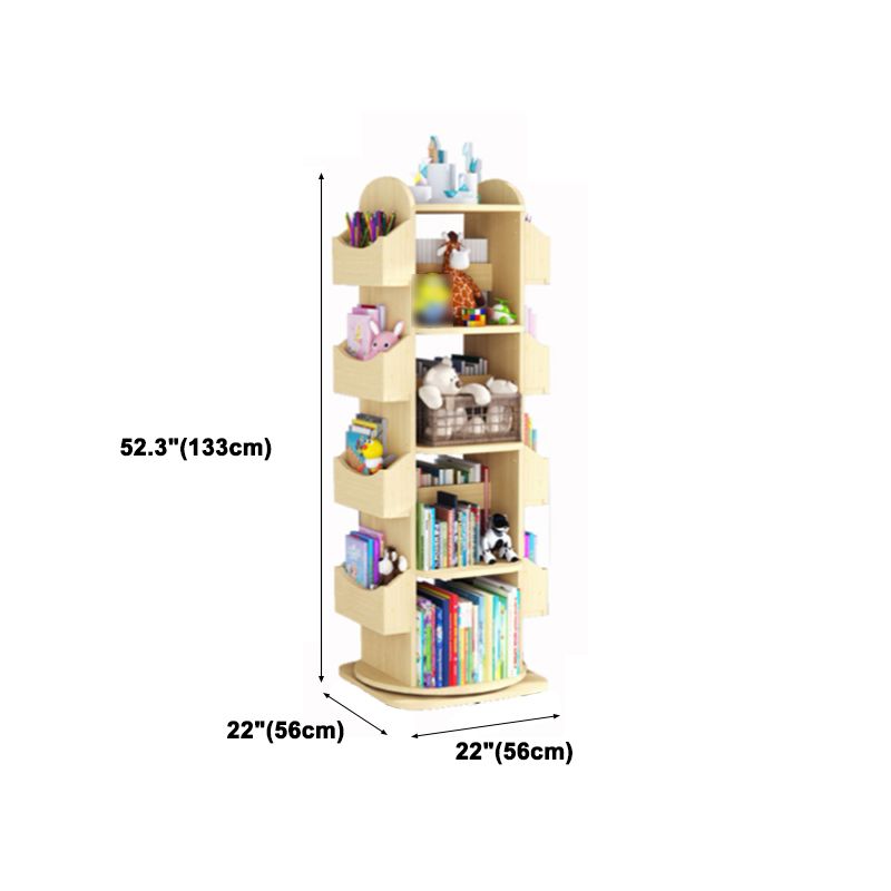 Contemporary Wood Bookshelf Open Back Bookcase for Home Office