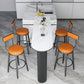 Industrial Stone Pub Dining Set 1/5 Pieces Counter Table with Upholstered Stools Clearhalo 'Bar Furniture' 'furn' 'furn_home_bar_bar_sets' 'Furniture' 'Home Bars & Bar Sets' 'home_bar_bar_sets' 'Kitchen & Dining Furniture' 1200x1200_3a0ad506-9b66-49ab-83a4-5c126a650962