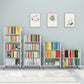 Contemporary Etagere Metal Book Shelf Vertical Shelves Included Shelf Bookcase for Home