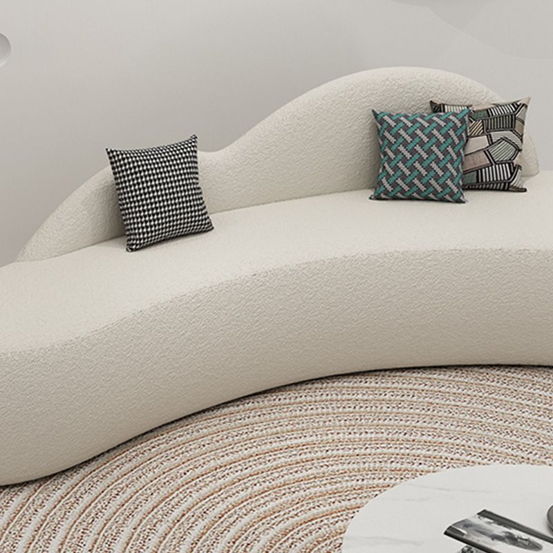 Asiento estacionario blanco sin brazo de tela de sofá de 39 "de ancho