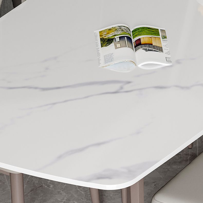 Modern Style Sintered Stone Dining Set with 4 Legs Fixed Table Dinette Set for Dining Room Clearhalo 'Dining Room Sets' 'Dining Tables & Seating' 'dining_room_set' 'furn' 'furn_dining_room_set' 'Furniture' 'furniture_dining_room_set' 'Kitchen & Dining Furniture' 'kitchen&dining_furn' 'kitchen' 1200x1200_3a0ec598-77f6-4f2e-a1d2-27e70b1b6337