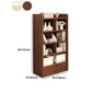 Modern Wooden Bookshelf Closed Back Bookcase for Home Office