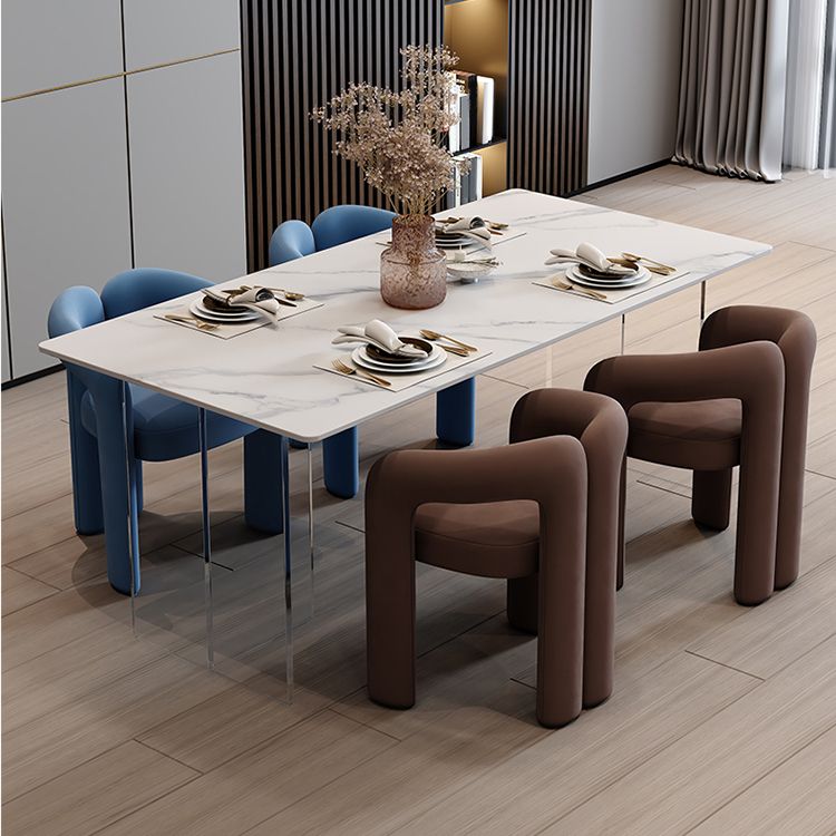 Sintered Stone Dining Table Modern Rectangle Dining Table with Acrylic Base for Home Clearhalo ' dining_table' 'Dining Tables & Seating' 'Dining Tables' 'furn' 'furn_dining_table' 'Furniture' 'furniture_dining_table' 'Kitchen & Dining Furniture' 'kitchen&dining_furn' 'kitchen' 'kitchen_dining_table' 1200x1200_3a13518c-602f-4692-874c-059deae1bbcc