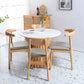 Round Top Dining Table Contemporary Dining Table with Pedestal Base
