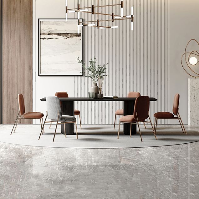 Rectangle Double Pedestal Modern Table Black Fixed Table of Pinewood Solid Wood Clearhalo ' dining_table' 'Dining Tables & Seating' 'Dining Tables' 'furn' 'furn_dining_table' 'Furniture' 'furniture_dining_table' 'Kitchen & Dining Furniture' 'kitchen&dining_furn' 'kitchen' 'kitchen_dining_table' 1200x1200_3a141e29-596e-48f4-9fb5-306cbf9e0e19