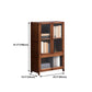 Contemporary Style Wood Bookcase Closed Back Bookshelf with Door for Home