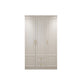 Contemporary White Storage Cabinet Hinged Door Cabinet with Drawers