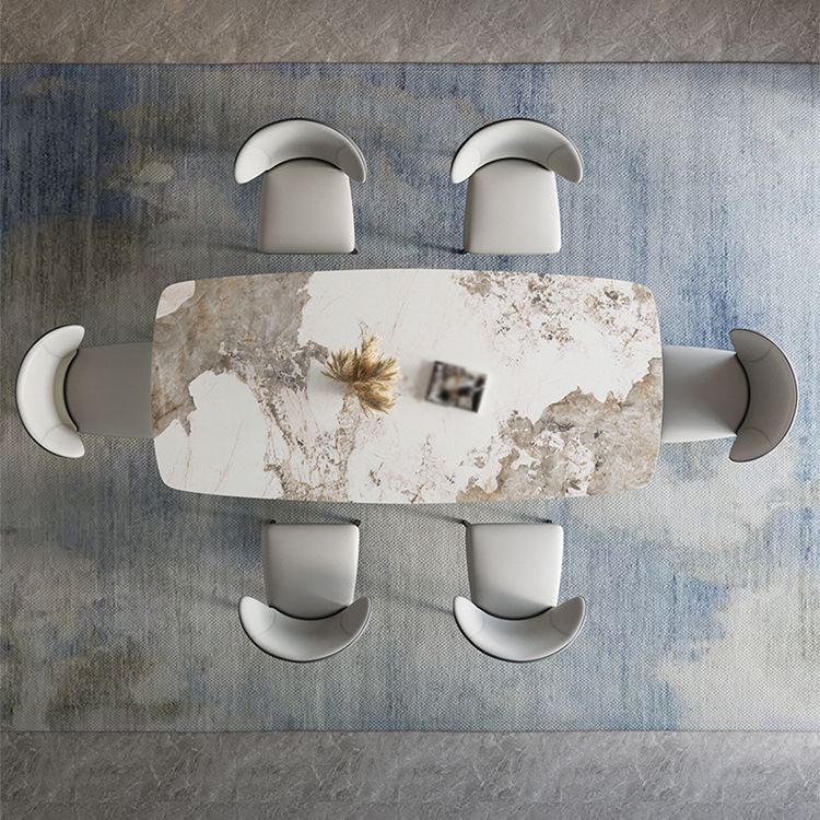 Designer Style 1/2/4/5/7 Pieces Dining Set Sintered Stone Dining Table with Leather Chairs Clearhalo 'Dining Room Sets' 'Dining Tables & Seating' 'dining_room_set' 'furn' 'furn_dining_room_set' 'Furniture' 'furniture_dining_room_set' 'Kitchen & Dining Furniture' 1200x1200_3a18d3b0-fde7-4ee4-b0df-54f552fb1e2f