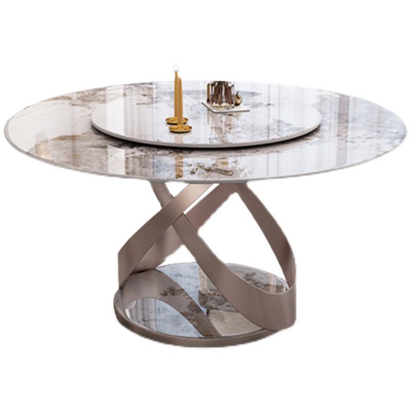 Sintered Stone Dining Table Set 1/4/5/7 Pcs Round Dining Table and Upholstered Chairs Clearhalo 'Dining Room Sets' 'Dining Tables & Seating' 'dining_room_set' 'furn' 'furn_dining_room_set' 'Furniture' 'Kitchen & Dining Furniture' 1200x1200_3a19d16f-34fc-47ac-8cef-74722784ea2d