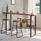 Pine Wood Top Bar Table Industrial Style Bar Table with Iron Sled Base