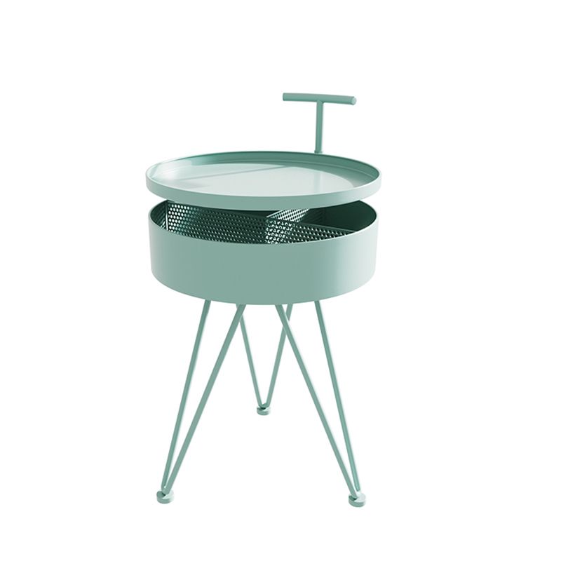 Contemporary Iron Simple Sofa Side Accent Table Macaron 3 Legs End Table with Storage Clearhalo 'Coffee & Accent Tables' 'End & Side Tables' 'end_side_tables' 'furn' 'furn_end_side_tables' 'Furniture' 'Living Room Furniture' 1200x1200_3a1ac185-7d95-43a9-9401-f6d39b0c3c41