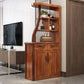 Solid Wood Cabinet in Brown 78.74" Tall Accent Cabinet with Drawers and Shelves Clearhalo 'Cabinets & Chests' 'cabinets_chests' 'furn' 'furn_cabinets_chests' 'Furniture' 'Living Room Furniture' 1200x1200_3a1ca1e8-c392-43f8-9580-ddb12a8a9362