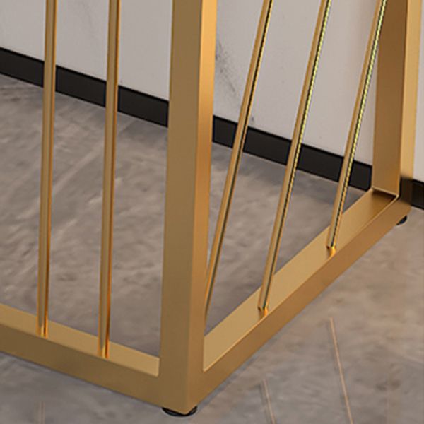 Tavolo da divano di divano console in pietra contemporanea tavolo da estremità resistente alle macchie per la sala