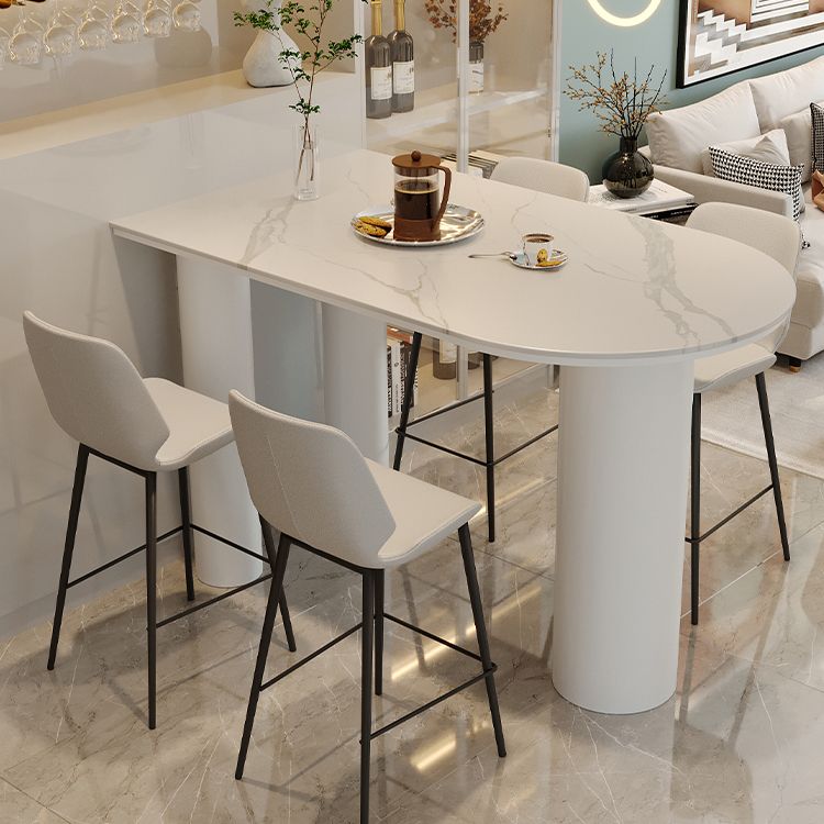 Modern Stone and Iron Counter Height Table Free Form Bar Table with 3 Legs Clearhalo 'Bar Furniture' 'Bar Tables' 'bar_tables' 'furn' 'furn_bar_tables' 'Furniture' 'Kitchen & Dining Furniture' 1200x1200_3a1fcda0-6718-4237-bc5f-1d744709c21c