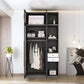 Contemporary Storage Cabinet Mirrored Finish Cabinet with Glass Door