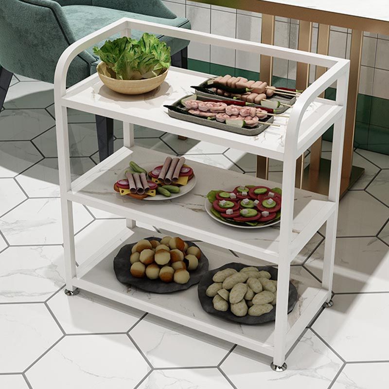 25.59"H Modern Stationary Prep Table Metal Prep Table for Home Use Clearhalo 'furn' 'furn_kitchen_islands_carts' 'Furniture' 'Kitchen & Dining Furniture' 'Kitchen Islands & Carts' 'kitchen_islands_carts' 1200x1200_3a233e88-29ba-45da-a811-0e11fd16aaf8