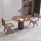 Modern Style Dinette Set 1/2/3/5 Pcs Round Solid Wood Dinette Table with Solid Chairs