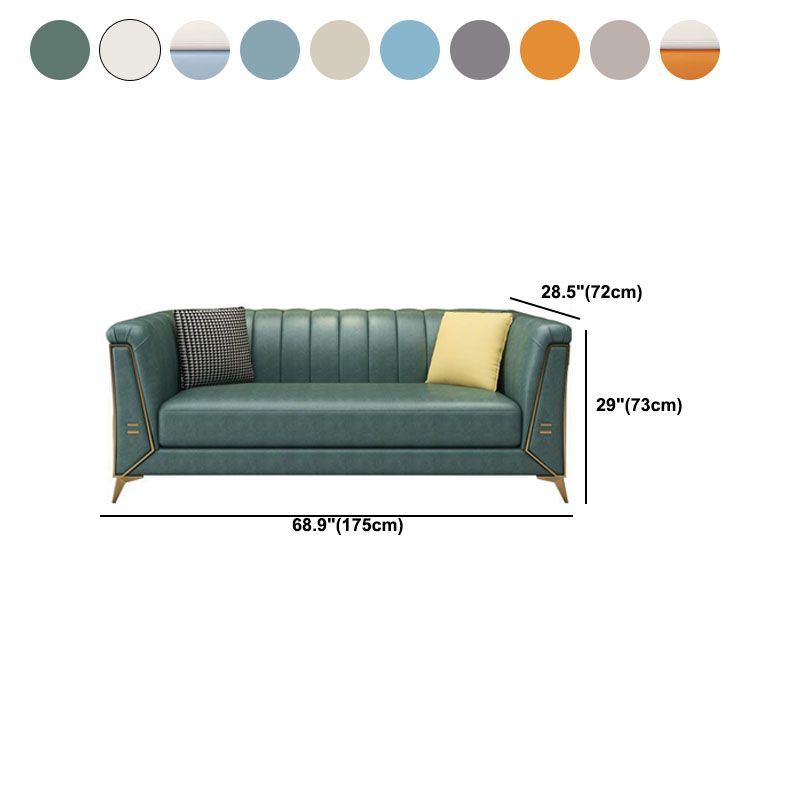 30.7" H Contemporary Faux Leather Tuxedo Sofa for Living Room Clearhalo 'furn' 'furn_sofas' 'Furniture' 'Living Room Furniture' 'Sofa' 'sofas' 1200x1200_3a24f023-db14-45b6-9c4f-131d09c4f059