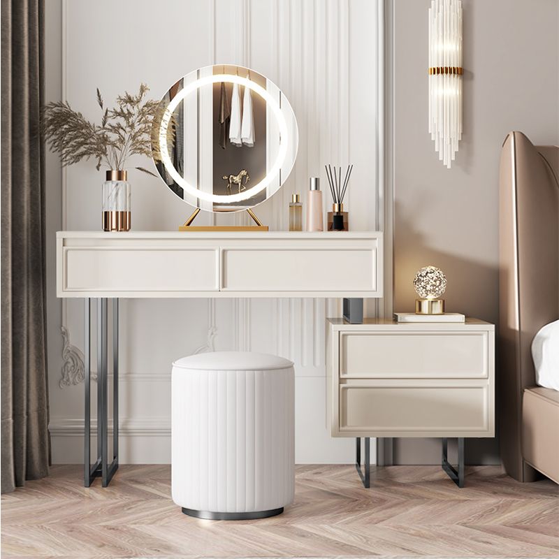 15.74 "brede ijdelheidsset met lade Bright White Wood Make-up ijdelheid