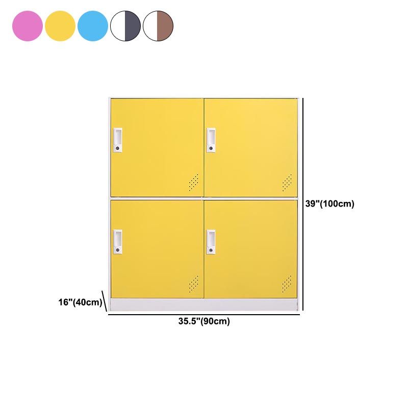 Contemporary Style Wardrobe Armoire Metal Wardrobe Closet with Locks Clearhalo 'Armoires & Wardrobes' 'armoires_wardrobes' 'Bedroom Furniture' 'furn' 'furn_armoires_wardrobes' 'Furniture' 1200x1200_3a263556-7f15-4444-86eb-c7663854fe55