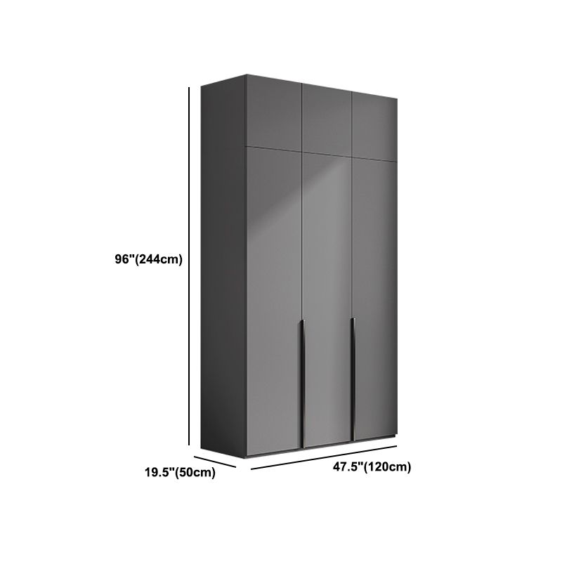 Armoire de couleur gris armoire en bois de chambre à coucher placard avec 1 tiroir