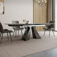 Rectangle Traditional Luxury Dining Table Sintered Stone Table with Double Pedestal Clearhalo ' dining_table' 'Dining Tables & Seating' 'Dining Tables' 'furn' 'furn_dining_table' 'Furniture' 'furniture_dining_table' 'Kitchen & Dining Furniture' 'kitchen&dining_furn' 'kitchen' 'kitchen_dining_table' 1200x1200_3a30c740-72d6-4775-beca-691b0d3264d1