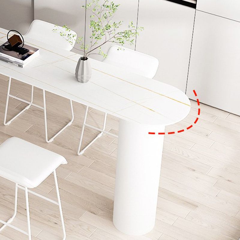 Modern Stone Top Cocktail Bar Table 42-inch Height Metal Base Bar Height Table Clearhalo 'Bar Furniture' 'Bar Tables' 'bar_tables' 'furn' 'furn_bar_tables' 'Furniture' 'furniture_bar_tables' 'Kitchen & Dining Furniture' 1200x1200_3a31d570-0ebd-42cb-ab72-3e6ae4b07fb2