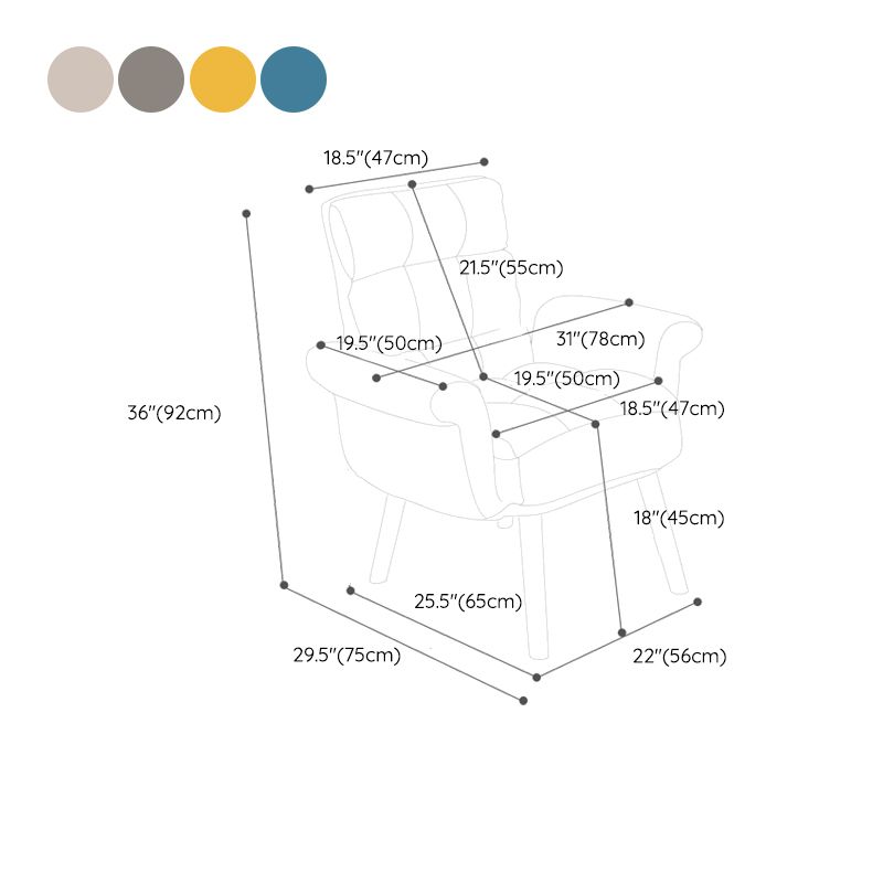 Reclinable de madera de tela escandinava reclinable reclinable de madera reclinable con reposapiés